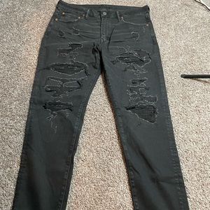 AE Grey distressed jeans size 34/30
